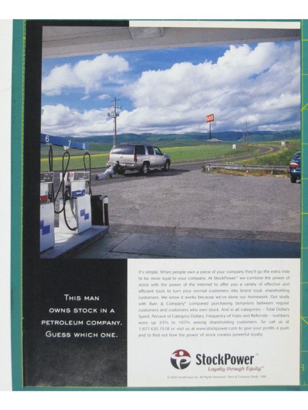 Print Ad StockPower Investor Petroleum Company Gas Station 2000 Countryside